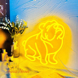 Bulldog Neon Sign - Aha Neon®