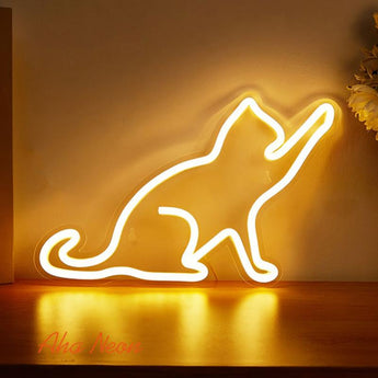 Neon Wall Art - Cat - 1