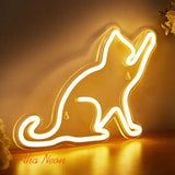 Neon Cat Wall Art - Cat - 2