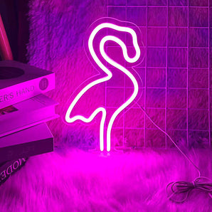 Pink Flamingo Table Lamp - Aha Neon®