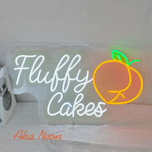 Fluffy Cake Neon Light Sign - Aha Neon®