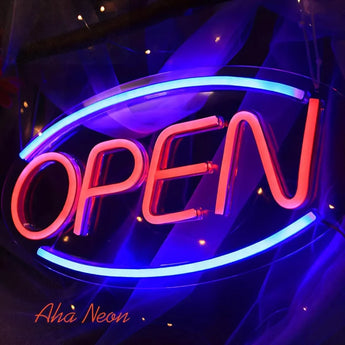 Open LED Neon Light Sign - Aha Neon®