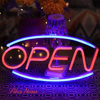 Open LED Neon Light Sign - Aha Neon®