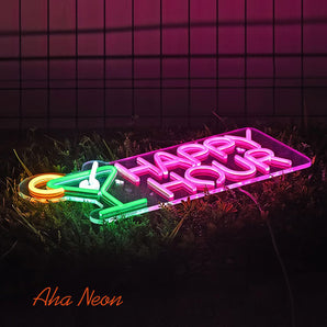 Happy Hour Neon Bar Sign - Aha Neon®