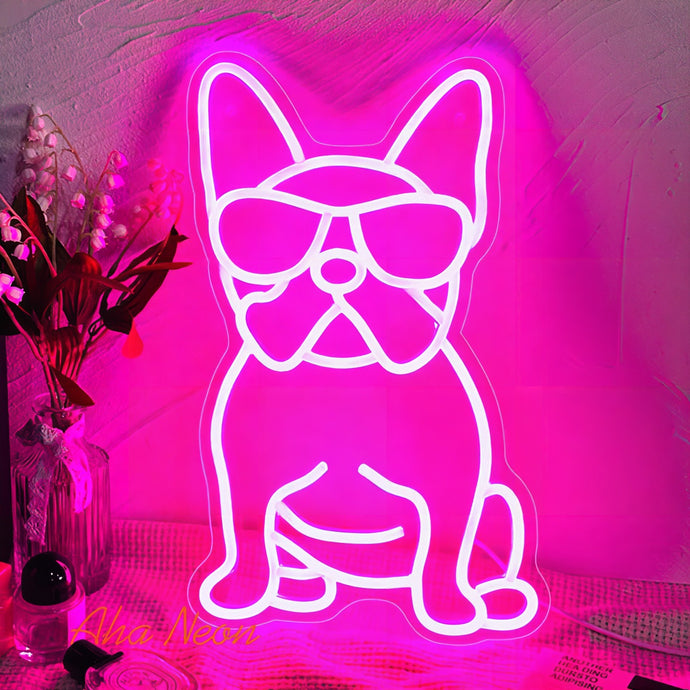 Neon Light Bulldog -1