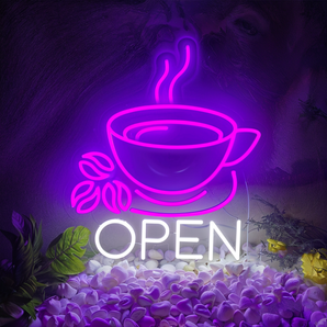 Neon Sign - Open Coffee - 1