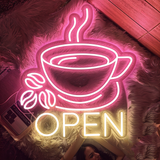 Neon Sign - Open Coffee - 2