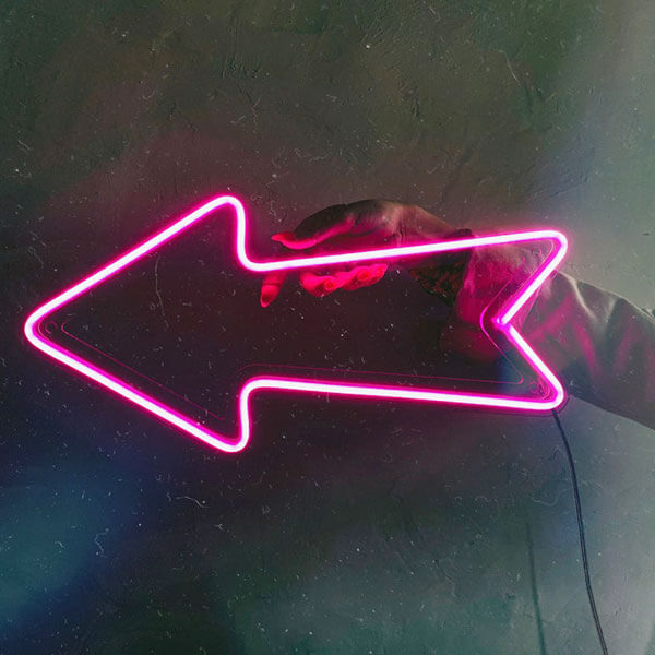 Load image into Gallery viewer, Arrow Neon Wall Art - Pink
