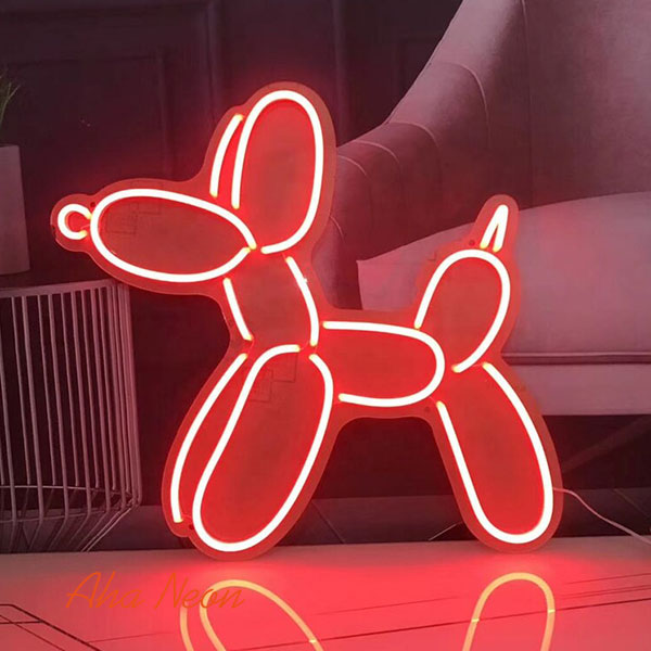 Load image into Gallery viewer, Balloon Dog Neon Sign - Red
