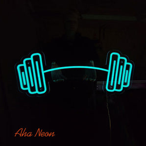 Barbell Neon Sign - Aha Neon®