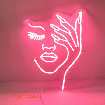 Beauty Face Neon Sign - Aha Neon®