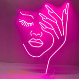 Beauty Face Neon Sign - Aha Neon®