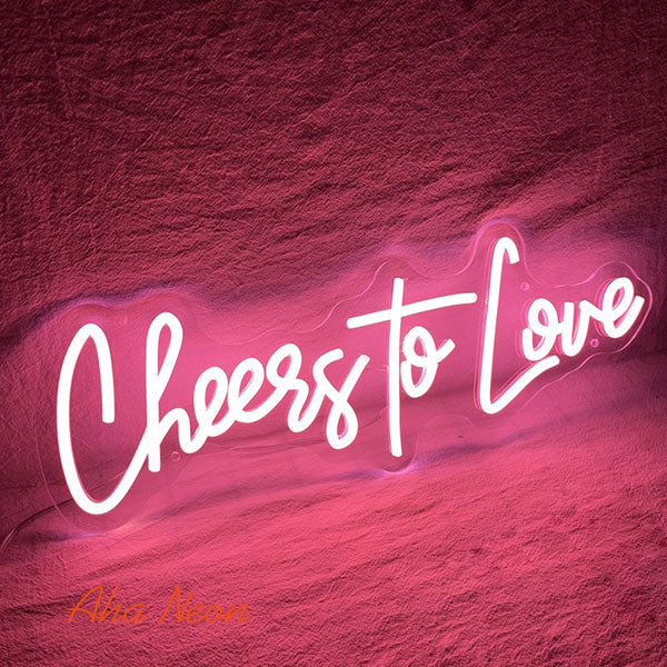 Load image into Gallery viewer, Cheers to Love Neon Sign - Hot Pink
