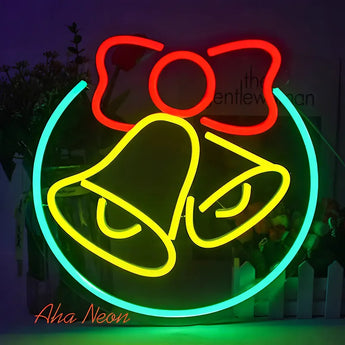 Neon Sign Christmas Bell - 1