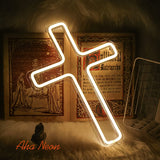 LED Neon Cross Sign - Aha Neon®