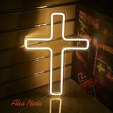 LED Neon Cross Sign - Aha Neon®