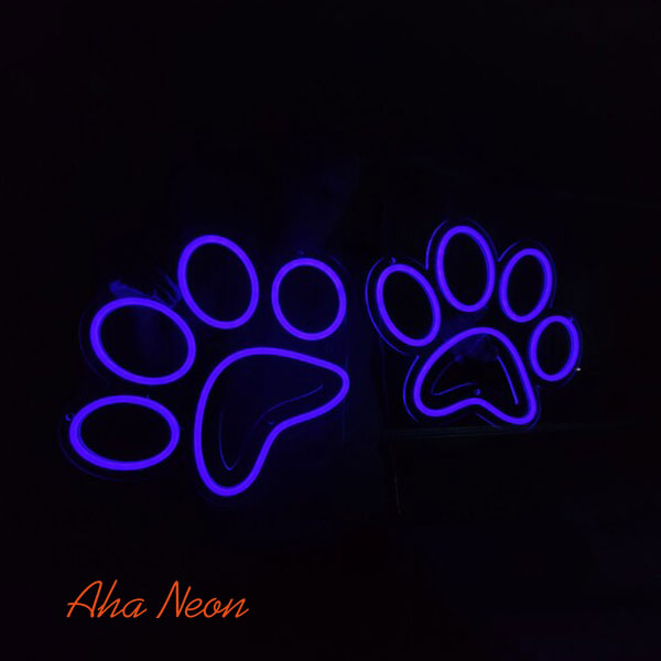 Load image into Gallery viewer, Dog Paw Neon Sign -Purple
