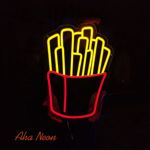 French Fries Neon Wall Sign - Aha Neon®