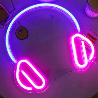 Headphone Neon Sign - Aha Neon®