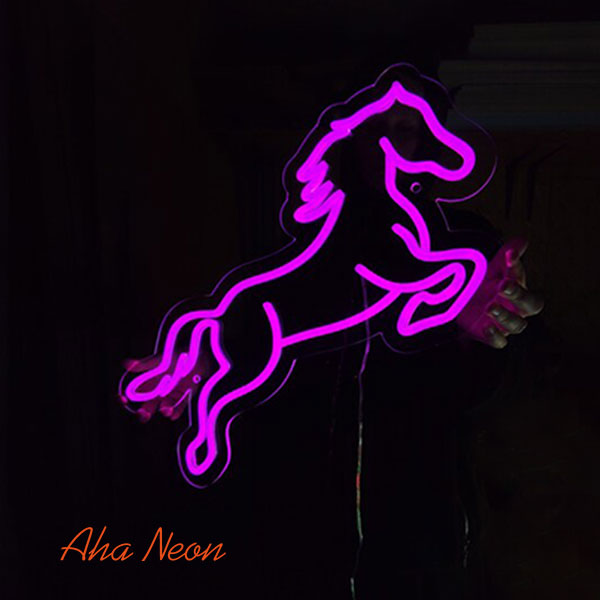 Load image into Gallery viewer, Jumping Horse Neon Light - Purple
