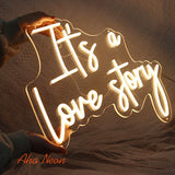 It's a love story sign - Aha Neon®