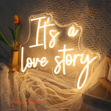 It's a love story sign - Aha Neon®