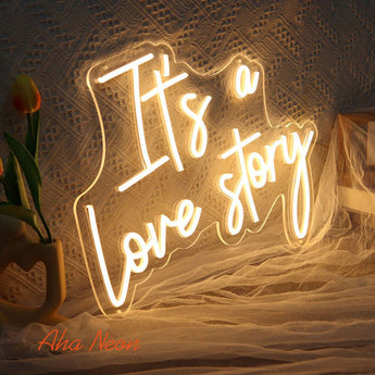 It's a love story sign - Aha Neon®