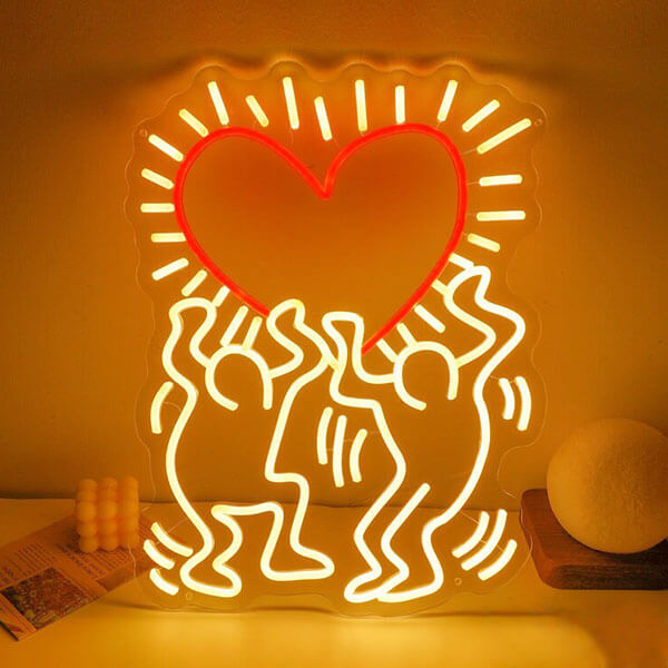 Load image into Gallery viewer, Keith Haring Love Neon Wall Art - 2

