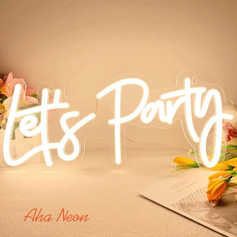 Let's Party Neon Sign - Aha Neon®