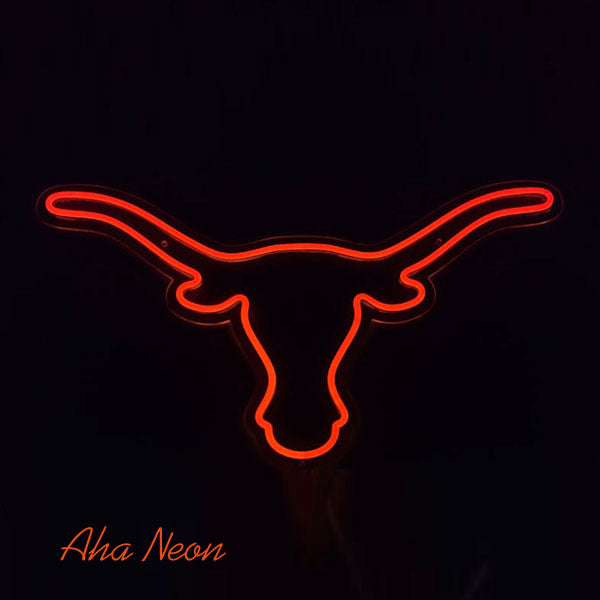 Load image into Gallery viewer, Longhorn Bull Neon Light - Red
