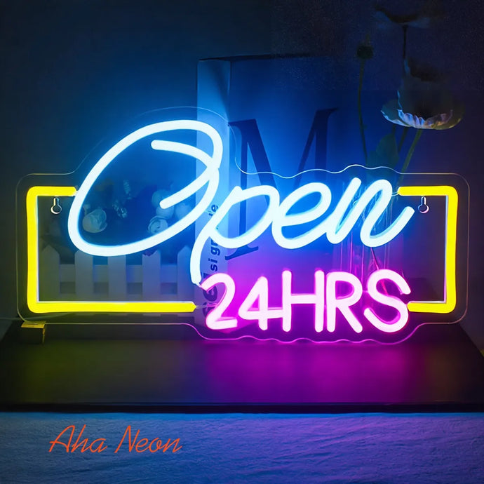 Open 24 HRS Neon Light Sign -1