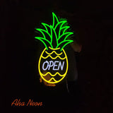 Open Pineapple Neon Light Sign - Aha Neon®