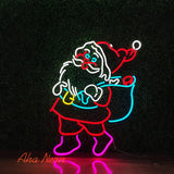 Neon Sign Santa Claus