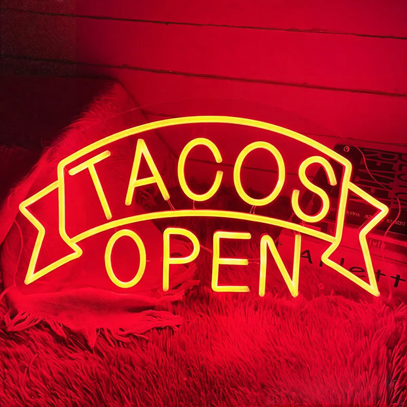Load image into Gallery viewer, Tacos LED Neon Open Neon -1
