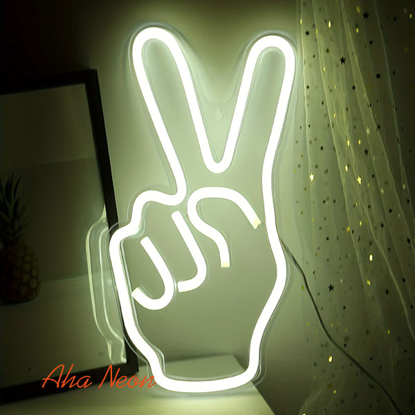 Load image into Gallery viewer, Victory Gesture Neon Light - 1

