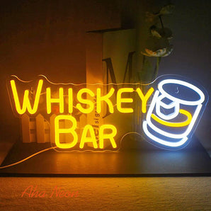 Whiskey Bar Neon Sign - Aha Neon®