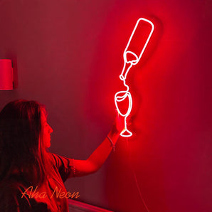 Wine Glass Neon Sign - Aha Neon®