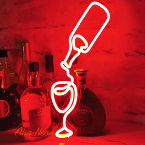 Wine Glass Neon Sign - Aha Neon®