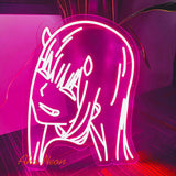 Zero Two Neon Cartoon Sign - Aha Neon®