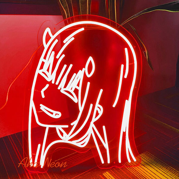 Load image into Gallery viewer, Zero Two Neon Cartoon Sign - Red
