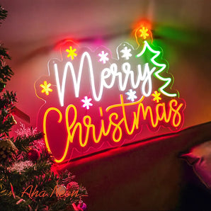 Neon Wall Art Merry Christmas - 2