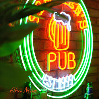 Personalized Neon Bar Sign - Aha Neon®