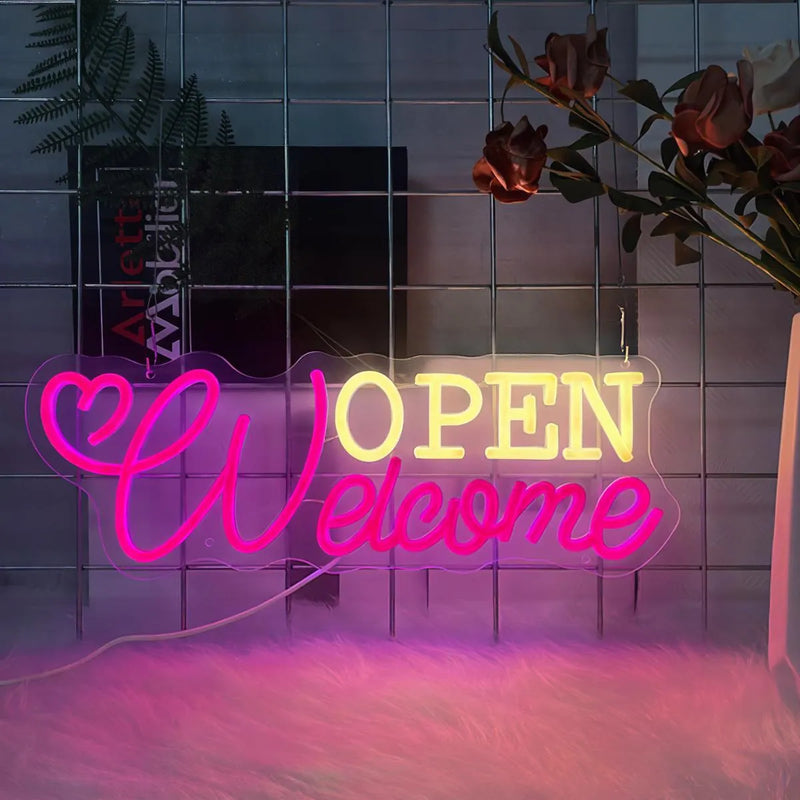Load image into Gallery viewer, Wecome Open Neon Business Sign -2
