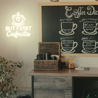 But First Cafecito LED Sign - Aha Neon®