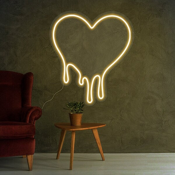Load image into Gallery viewer, Dripping Heart Neon Sign - 3
