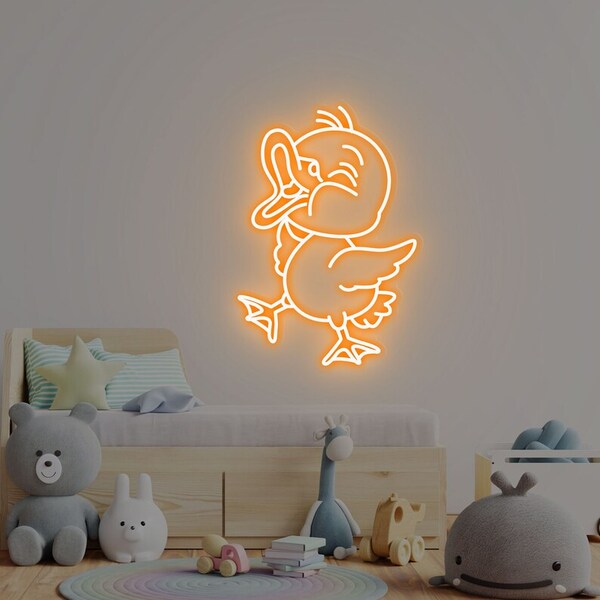 Load image into Gallery viewer, Duck Neon Sign - Orange
