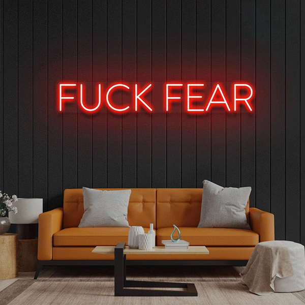 Load image into Gallery viewer, Fuck Fear Light Sign - Red

