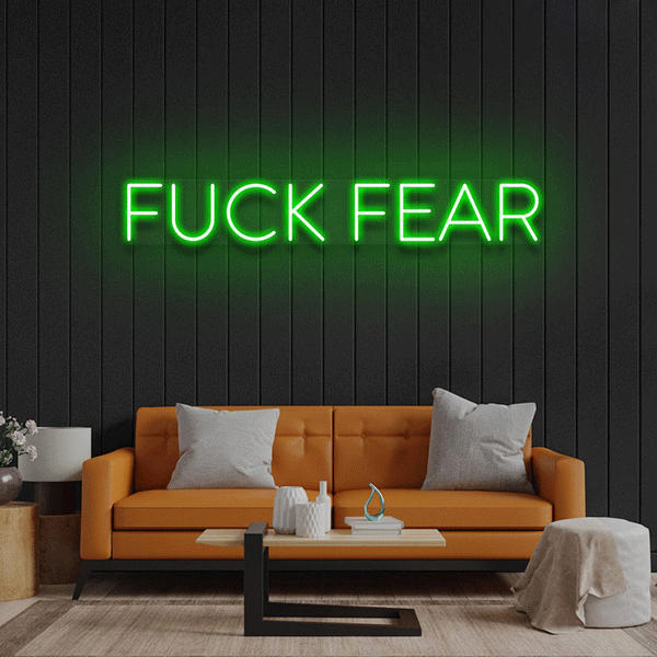 Load image into Gallery viewer, Fuck Fear Light Sign - Green
