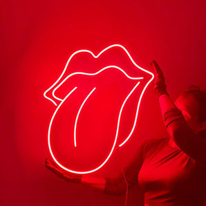 Neon tongue Sign - Red