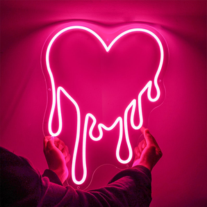 Neon Sign - Dripping Heart - 1